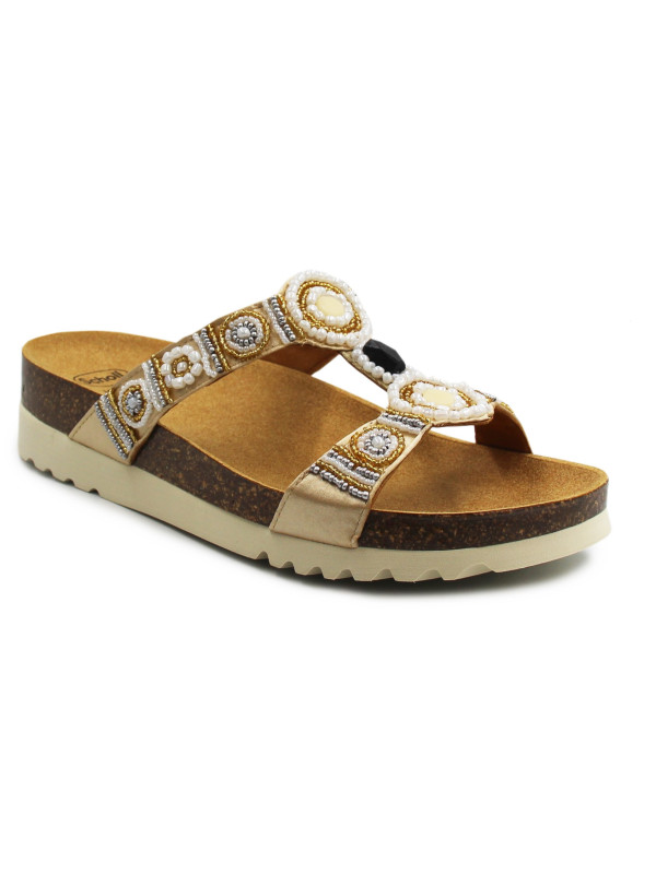 Damskie Klapki z Koralikami Scholl New Bogota Wedge Med MF266073905