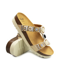 Damskie Klapki z Koralikami Scholl New Bogota Wedge Med MF266073905
