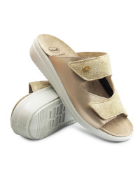 Klapki Dla Kobiet Beżowe Scholl Antonia Elastic Med mf008622329