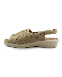 Sandały Damskie Beżowe Dla Seniora Adanex 29575