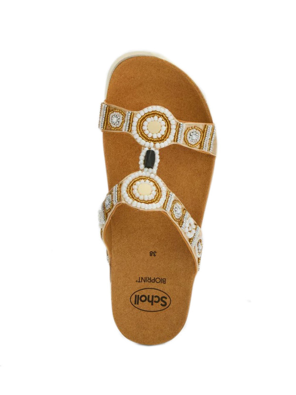 Damskie Klapki z Koralikami Scholl New Bogota Wedge Med MF266073905