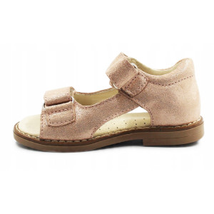 Dziewczęce Sandały Na Lato Mido 21-18 Puder Satyna