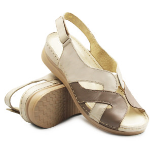 Damskie Sandały Beżowe...