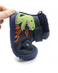 Buty Na Zimę Dla Chłopca Ocieplane Dinozaur Barefoot DD STEP W073-52943 Royal Blue