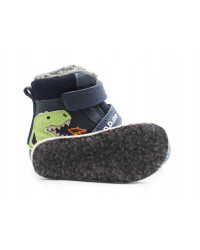 Buty Na Zimę Dla Chłopca Ocieplane Dinozaur Barefoot DD STEP W073-52943 Royal Blue