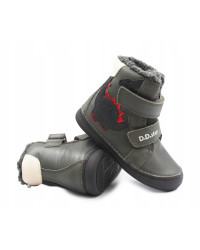 Chłopięce Buty Na Zimę z Dinozaurem D.D.STEP W078-52785M Dark Grey
