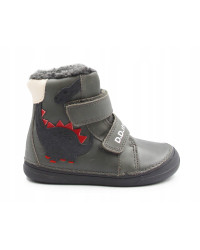 Chłopięce Buty Na Zimę z Dinozaurem D.D.STEP W078-52785M Dark Grey
