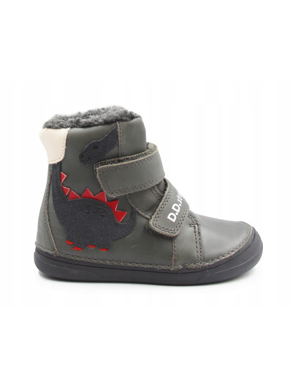 Chłopięce Buty Na Zimę z Dinozaurem D.D.STEP W078-52785M Dark Grey