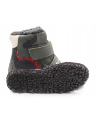 Chłopięce Buty Na Zimę z Dinozaurem D.D.STEP W078-52785M Dark Grey