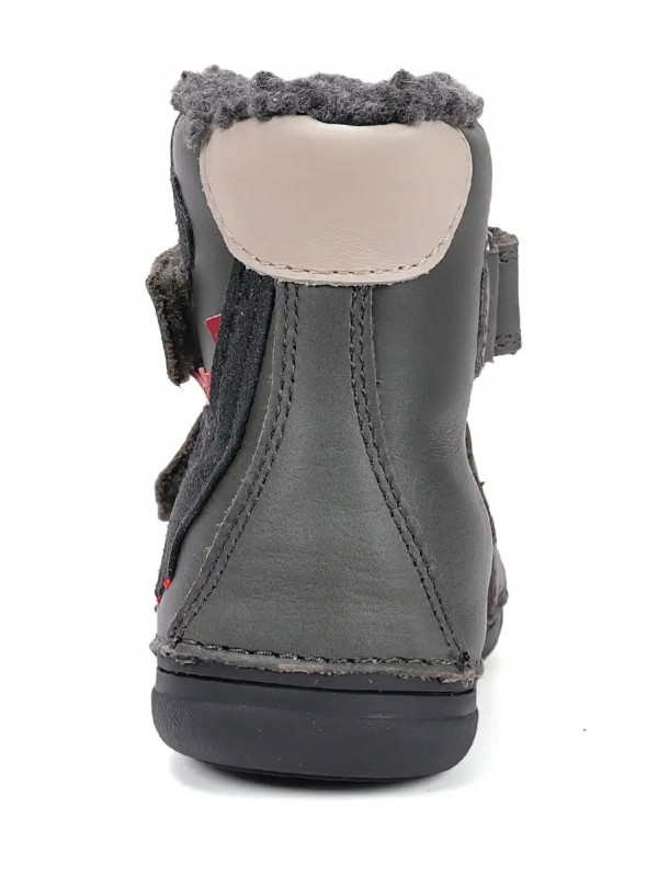 Chłopięce Buty Na Zimę z Dinozaurem D.D.STEP W078-52785M Dark Grey
