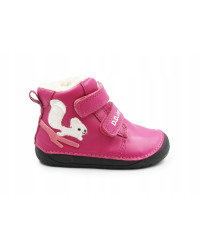 Buty Dla Dziewczynek na Zimę Ocieplane Róż Barefoot D.D.STEP W070-52214BV Dark Pink