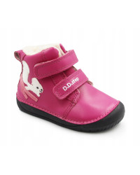 Buty Dla Dziewczynek na Zimę Ocieplane Róż Barefoot D.D.STEP W070-52214BV Dark Pink