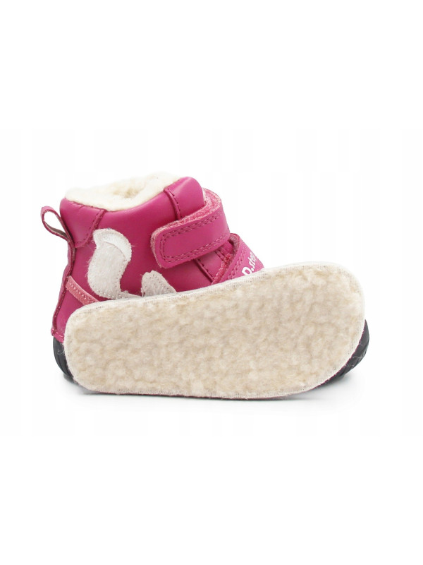 Buty Dla Dziewczynek na Zimę Ocieplane Róż Barefoot D.D.STEP W070-52214BV Dark Pink