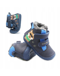 Chłopięce Buty Zimowe Lisek Barefoot D.D.STEP W070-52893B Royal Blue