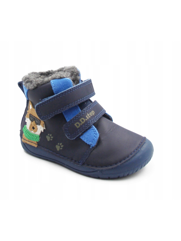 Chłopięce Buty Zimowe Lisek Barefoot D.D.STEP W070-52893B Royal Blue