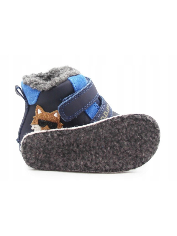 Chłopięce Buty Zimowe Lisek Barefoot D.D.STEP W070-52893B Royal Blue