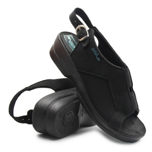 Czarne Sandały Damskie...