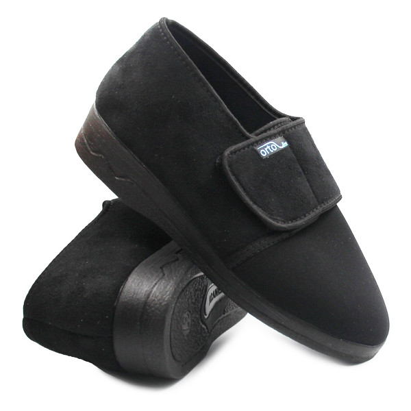 Półbuty Jesienne Damskie Czarne Na Rzep Adanex 29630