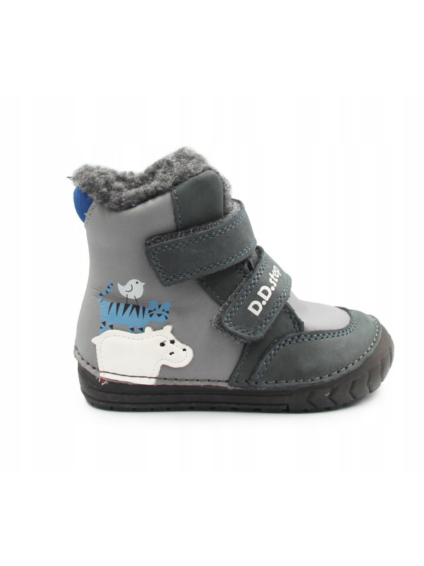 Zimowe Buty Dziecięce Dla Chłopczyka Ocieplane D.D.STEP W029-52287B Dark Grey