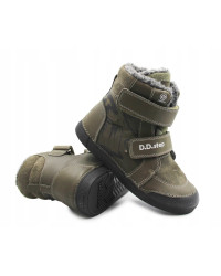 Chłopięce Buty Zimowe Świecące LED DD STEP W068-52998L Khaki