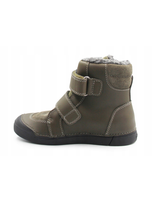 Chłopięce Buty Zimowe Świecące LED DD STEP W068-52998L Khaki
