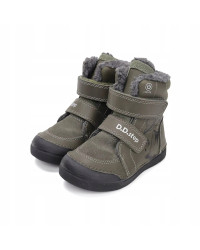 Chłopięce Buty Zimowe Świecące LED DD STEP W068-52998L Khaki