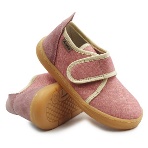 Różowe Kapcie Dla Dziewczynki Na Rzep Do Szkoły i Przedszkola Ameko Brownrose