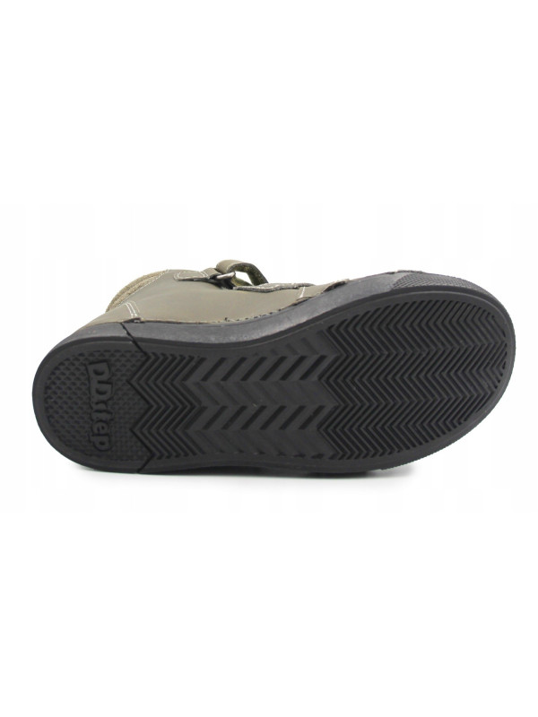Chłopięce Buty Zimowe Świecące LED DD STEP W068-52998L Khaki