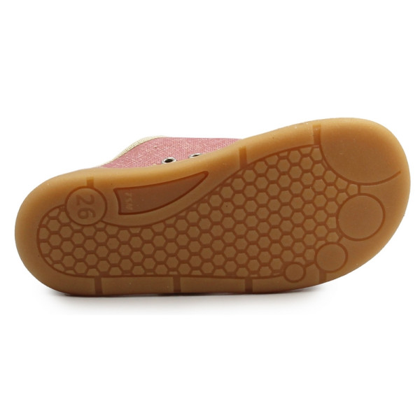 Różowe Kapcie Dla Dziewczynki Na Rzep Do Szkoły i Przedszkola Ameko Brownrose