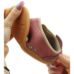 Różowe Kapcie Dla Dziewczynki Na Rzep Do Szkoły i Przedszkola Ameko Brownrose