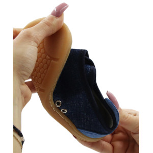 Kapcie Szkolne i Do Przedszkola Dla Chłopca Elastyczne Barefoot Ameko Jeans