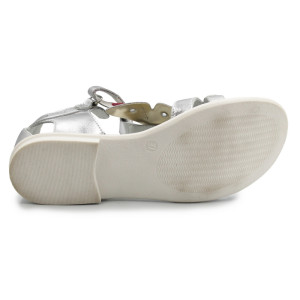 Sandały Dziewczęce Na Lato Srebrne z Motylkiem Bartek w-39209/12d