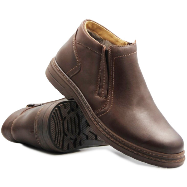 Eleganckie Buty Na Jesień Męskie Ocieplane Helios 886