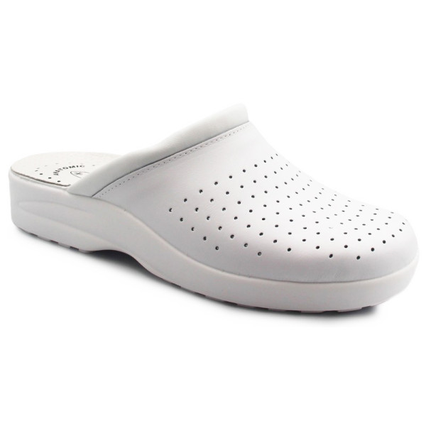 Wygodne lekkie klapki dla lekarza pielęgniarki SANITAL-FLEX 707 07 Białe