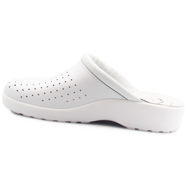 Wygodne lekkie klapki dla lekarza pielęgniarki SANITAL-FLEX 707 07 Białe