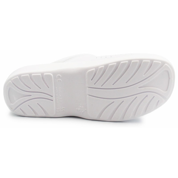 Wygodne lekkie klapki dla lekarza pielęgniarki SANITAL-FLEX 707 07 Białe