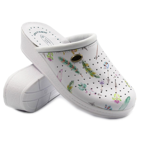 Klapki na koturnie dla kobet do pracy SANITAL-FLEX 707 16