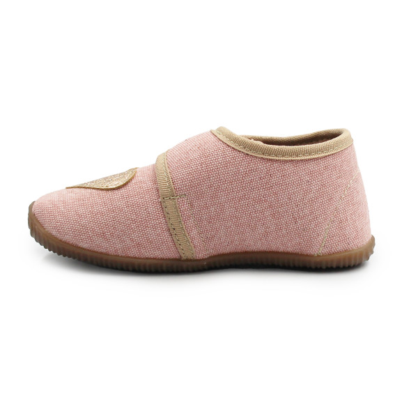 Różowe Kapcie Dla Dziewczynek Do Szkoły i Przedszkola z Serduszkiem Emel ek5000a-24