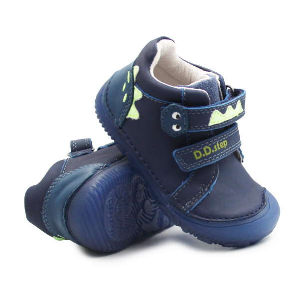 Buty Na Wiosnę Dla Chłopczyków Barefoot Świecąca Podeszwa w Ciemności DD STEP S073-52875V Royal Blue