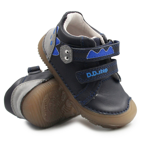 Półbuty Dla Chłopczyków Na Rzep Jesienne Barefoot DD STEP S073-52875B Black