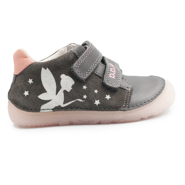 Półbuty Dla Dziewczynek Na Jesień Świecące w Ciemności Wróżki DD STEP S073-52165AM Dark Grey