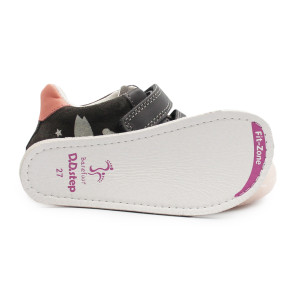 Półbuty Dla Dziewczynek Na Jesień Świecące w Ciemności Wróżki DD STEP S073-52165AM Dark Grey