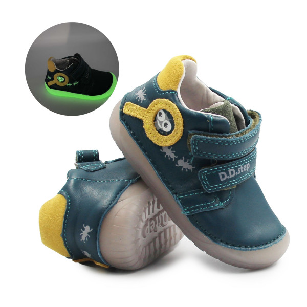 Buty Świecące w Ciemności Dla Chłopca Wiosenne Barefoot DD STEP S070-52576B Calypso Sky