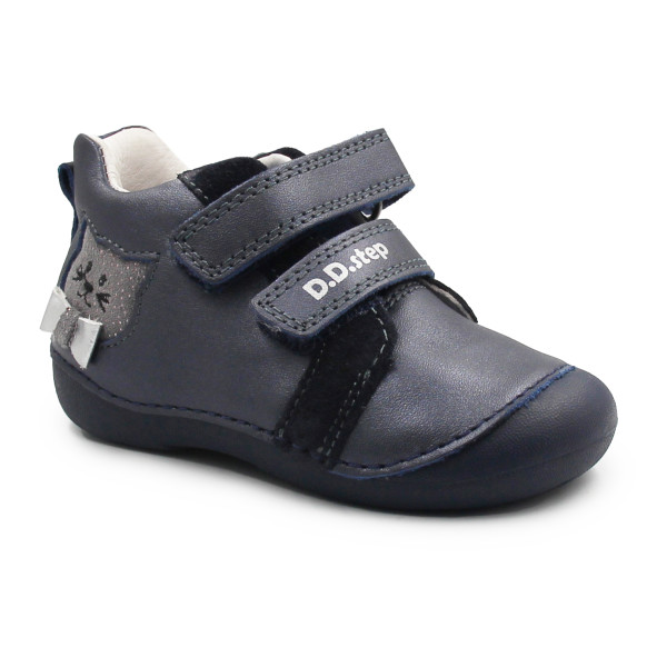 Dziecięce Buty Na Wiosnę z Kotkiem DD STEP S015-52412 Royal Blue