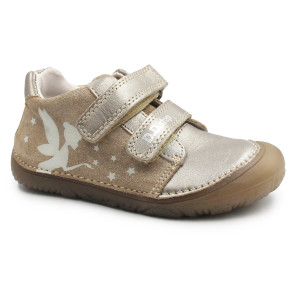Półbuty Dla Dziewczynek Świecące w Ciemności Barefoot DD STEP S073-52165BM Champagne