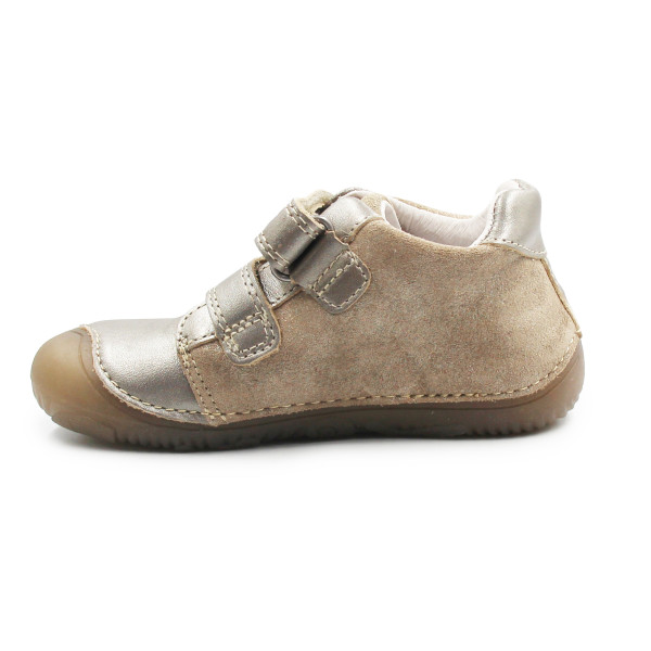 Półbuty Dla Dziewczynek Świecące w Ciemności Barefoot DD STEP S073-52165BM Champagne