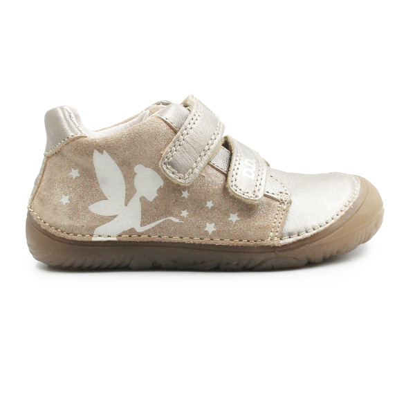Półbuty Dla Dziewczynek Świecące w Ciemności Barefoot DD STEP S073-52165BM Champagne