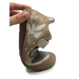 Półbuty Dla Dziewczynek Świecące w Ciemności Barefoot DD STEP S073-52165BM Champagne