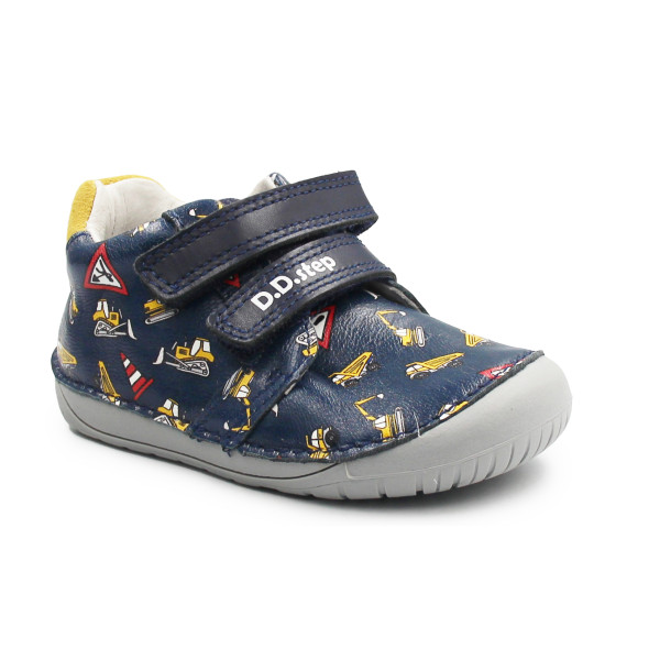 Buty Na Wiosnę Dla Chłopczyka Koparka Barefoot DD STEP S070-52480B Royal Blue