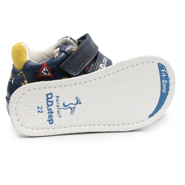 Buty Na Jesień Dla Chłopczyka Koparka Barefoot DD STEP S070-52480B Royal Blue